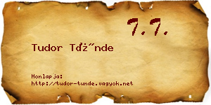 Tudor Tünde névjegykártya